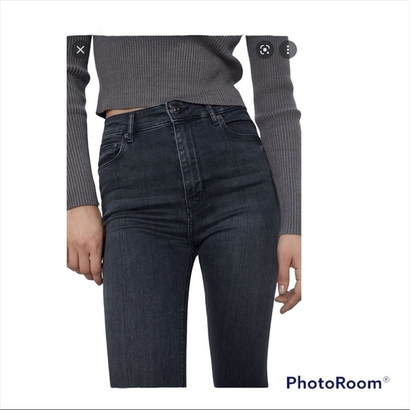 ZARA Womens High Waist Skinny Twilight Jeans Size 10 - Picture 5 of 9